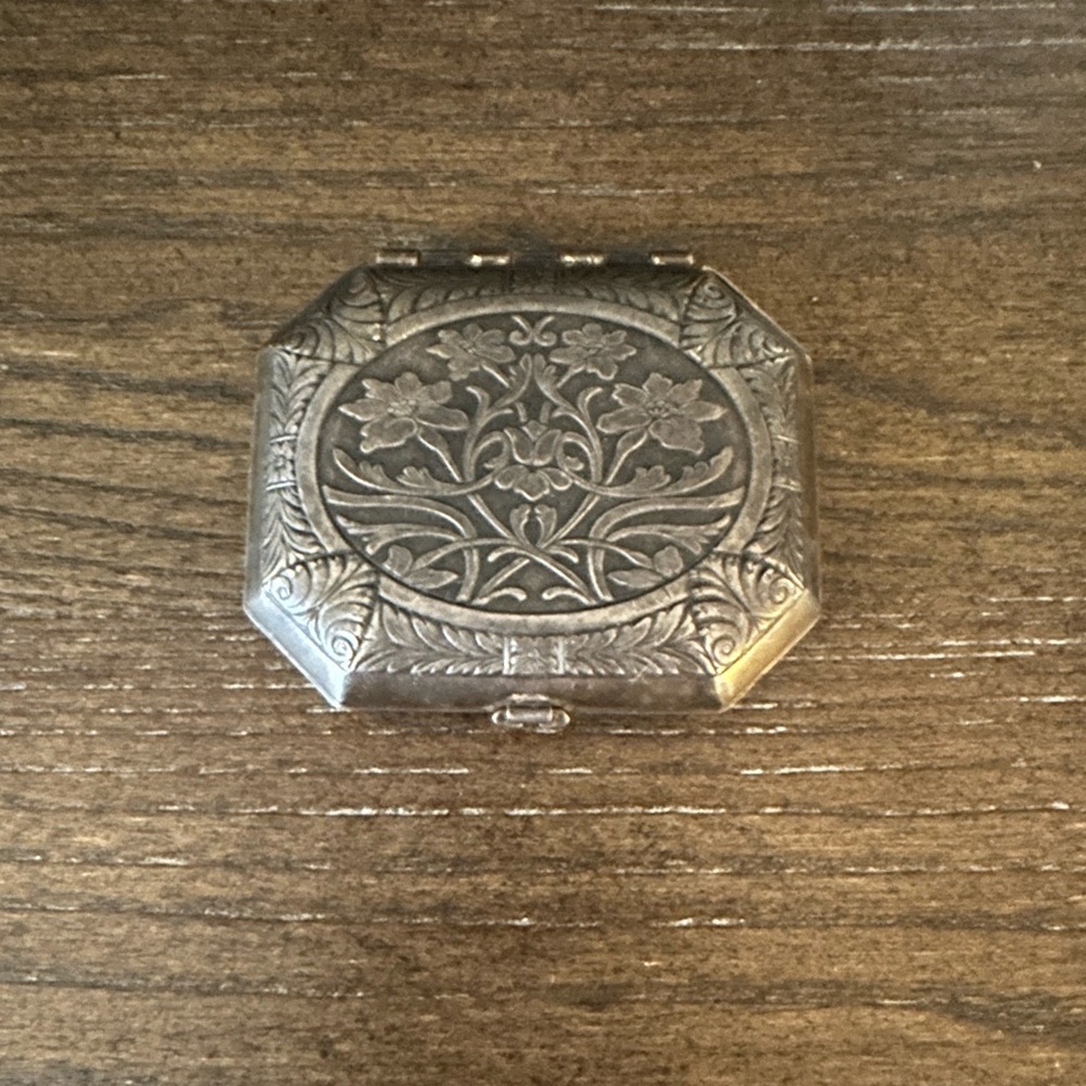 Vintage, silver plated compact